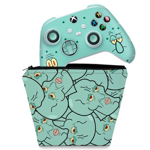 KIT Capa Case e Skin Anti-Rage Xbox Series S X Controle - Lula Molusco