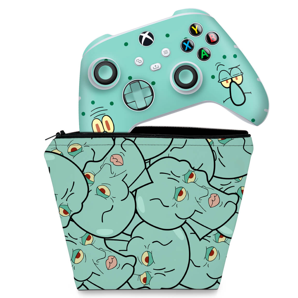 KIT Capa Case e Skin Anti-Rage Xbox Series S X Controle - Lula Molusco