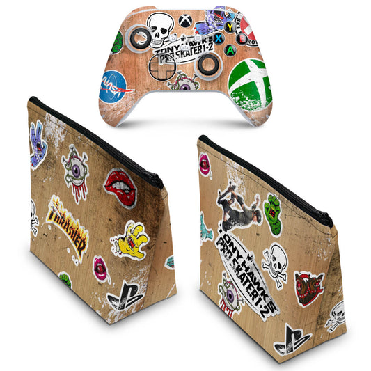 KIT Capa Case e Skin Anti-Rage Xbox Series S X Controle - Tony Hawk's Pro Skater