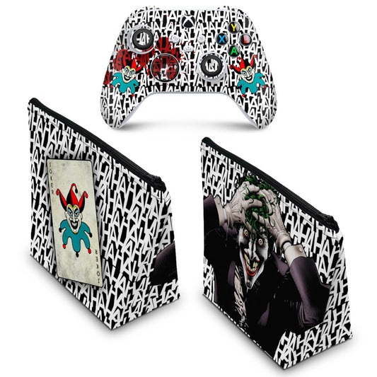 KIT Capa Case e Skin Anti-Rage Xbox Series S X Controle - Joker Coringa