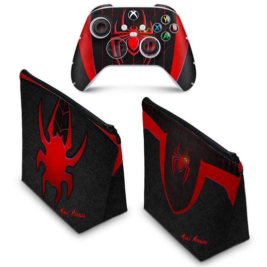 KIT Capa Case e Skin Anti-Rage Xbox Series S X Controle - Spider-Man: Miles Morales