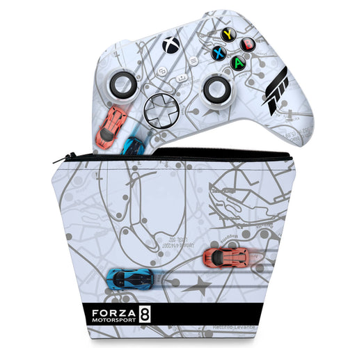 KIT Capa Case e Skin Anti-Rage Xbox Series S X Controle - Forza Motor Sport 8