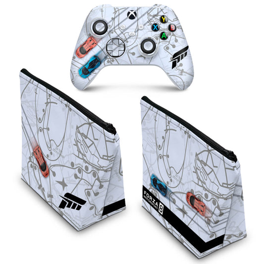 KIT Capa Case e Skin Anti-Rage Xbox Series S X Controle - Forza Motor Sport 8