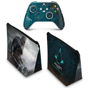 KIT Capa Case e Skin Anti-Rage Xbox Series S X Controle - Assassin's Creed Valhalla - Pop Arte Skins - foto 2