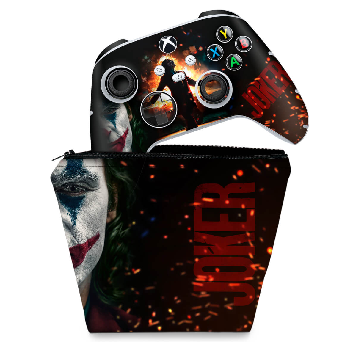 KIT Capa Case e Skin Anti-Rage Xbox Series S X Controle - Joker Filme