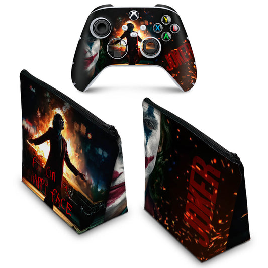 KIT Capa Case e Skin Anti-Rage Xbox Series S X Controle - Joker Filme
