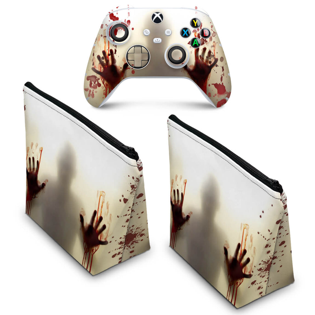 KIT Capa Case e Skin Anti-Rage Xbox Series S X Controle - Fear The Walking Dead - Pop Arte Skins - foto 2