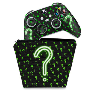 KIT Capa Case e Skin Anti-Rage Xbox Series S X Controle - Charada - Pop Arte Skins