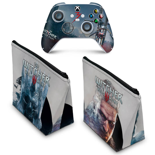 KIT Capa Case e Skin Anti-Rage Xbox Series S X Controle - The Witcher 3