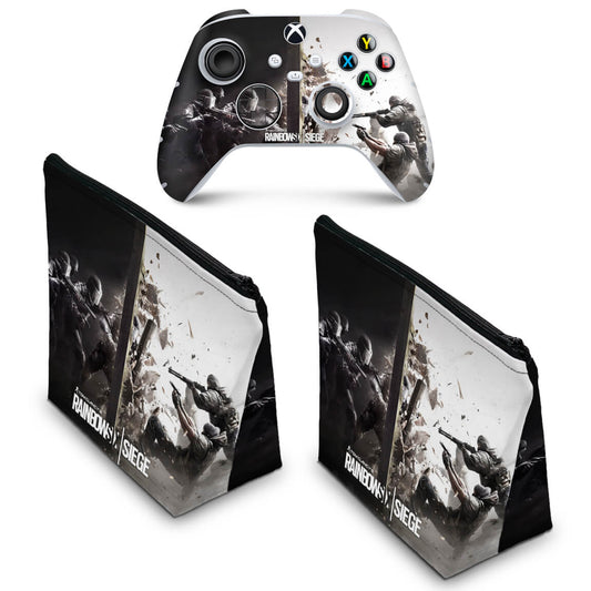 KIT Capa Case e Skin Anti-Rage Xbox Series S X Controle - Tom Clancy's Rainbow Six Siege