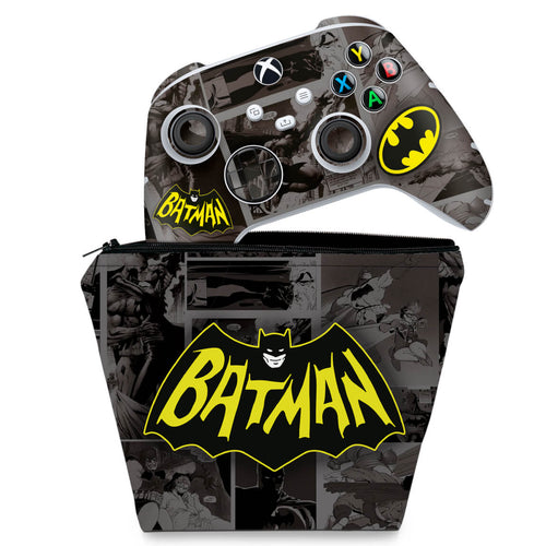 KIT Capa Case e Skin Anti-Rage Xbox Series S X Controle - Batman Comics