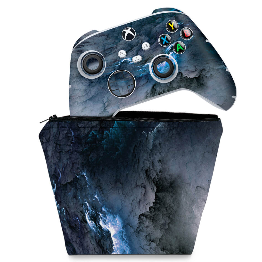 KIT Capa Case e Skin Anti-Rage Xbox Series S X Controle - Abstrato #91 - Pop Arte Skins