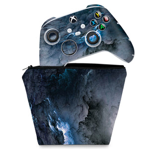 KIT Capa Case e Skin Anti-Rage Xbox Series S X Controle - Abstrato #91 - Pop Arte Skins