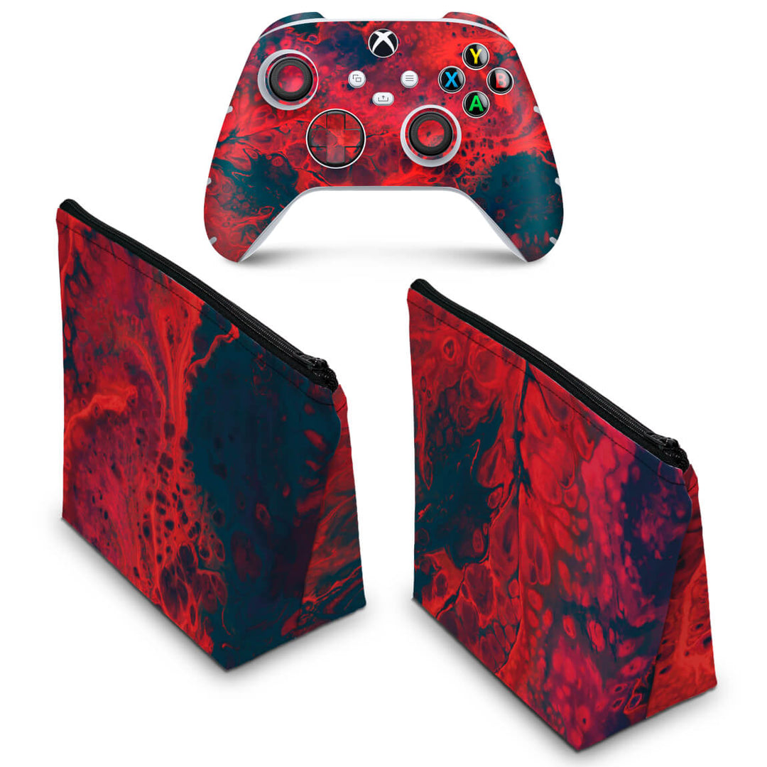 KIT Capa Case e Skin Anti-Rage Xbox Series S X Controle - Abstrato #98 - Pop Arte Skins - foto 2