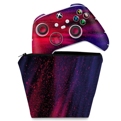 KIT Capa Case e Skin Anti-Rage Xbox Series S X Controle - Abstrato #101