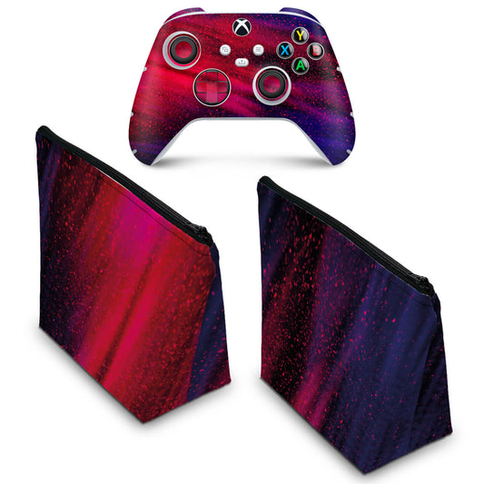 KIT Capa Case e Skin Anti-Rage Xbox Series S X Controle - Abstrato #101