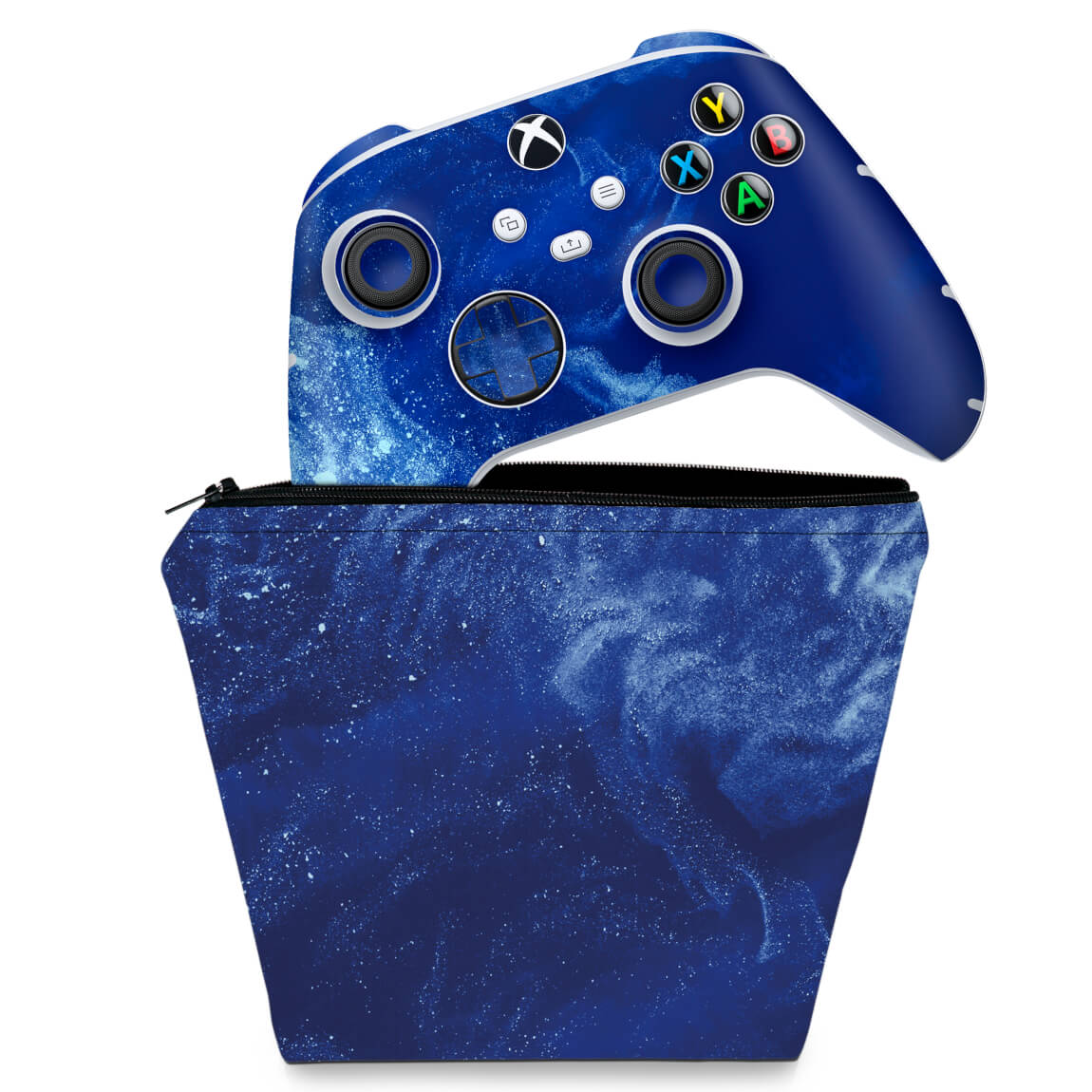 KIT Capa Case e Skin Anti-Rage Xbox Series S X Controle - Abstrato #106