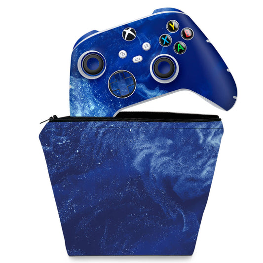 KIT Capa Case e Skin Anti-Rage Xbox Series S X Controle - Abstrato #106