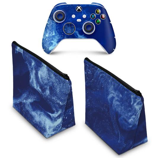 KIT Capa Case e Skin Anti-Rage Xbox Series S X Controle - Abstrato #106