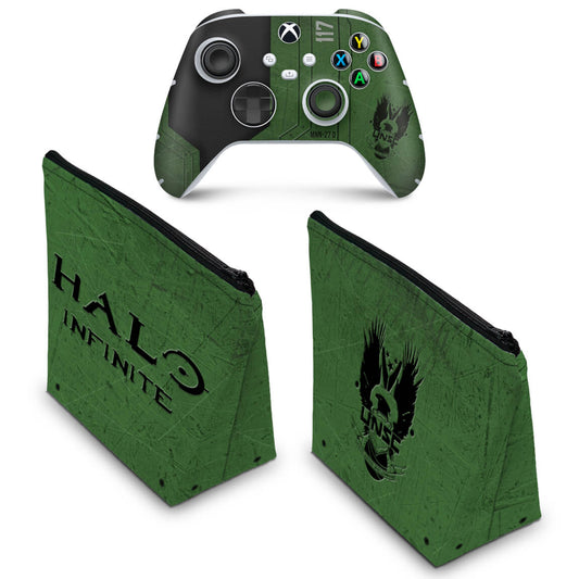 KIT Capa Case e Skin Anti-Rage Xbox Series S X Controle - Halo Infinite