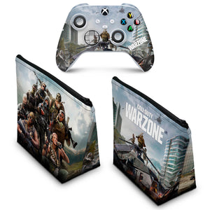 KIT Capa Case e Skin Anti-Rage Xbox Series S X Controle - Call of Duty Warzone - Pop Arte Skins - foto 2