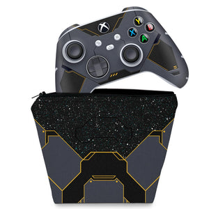 KIT Capa Case e Skin Anti-Rage Xbox Series S X Controle - Halo Infinite Bundle - Pop Arte Skins