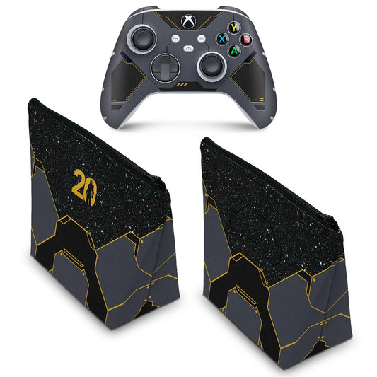 KIT Capa Case e Skin Anti-Rage Xbox Series S X Controle - Halo Infinite Bundle