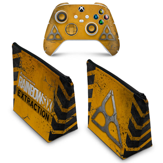 KIT Capa Case e Skin Anti-Rage Xbox Series S X Controle - Tom Clancy's Rainbow Six Siege Extraction