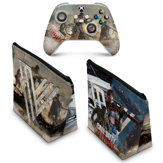 KIT Capa Case e Skin Anti-Rage Xbox Series S X Controle - Call of Duty Vanguard