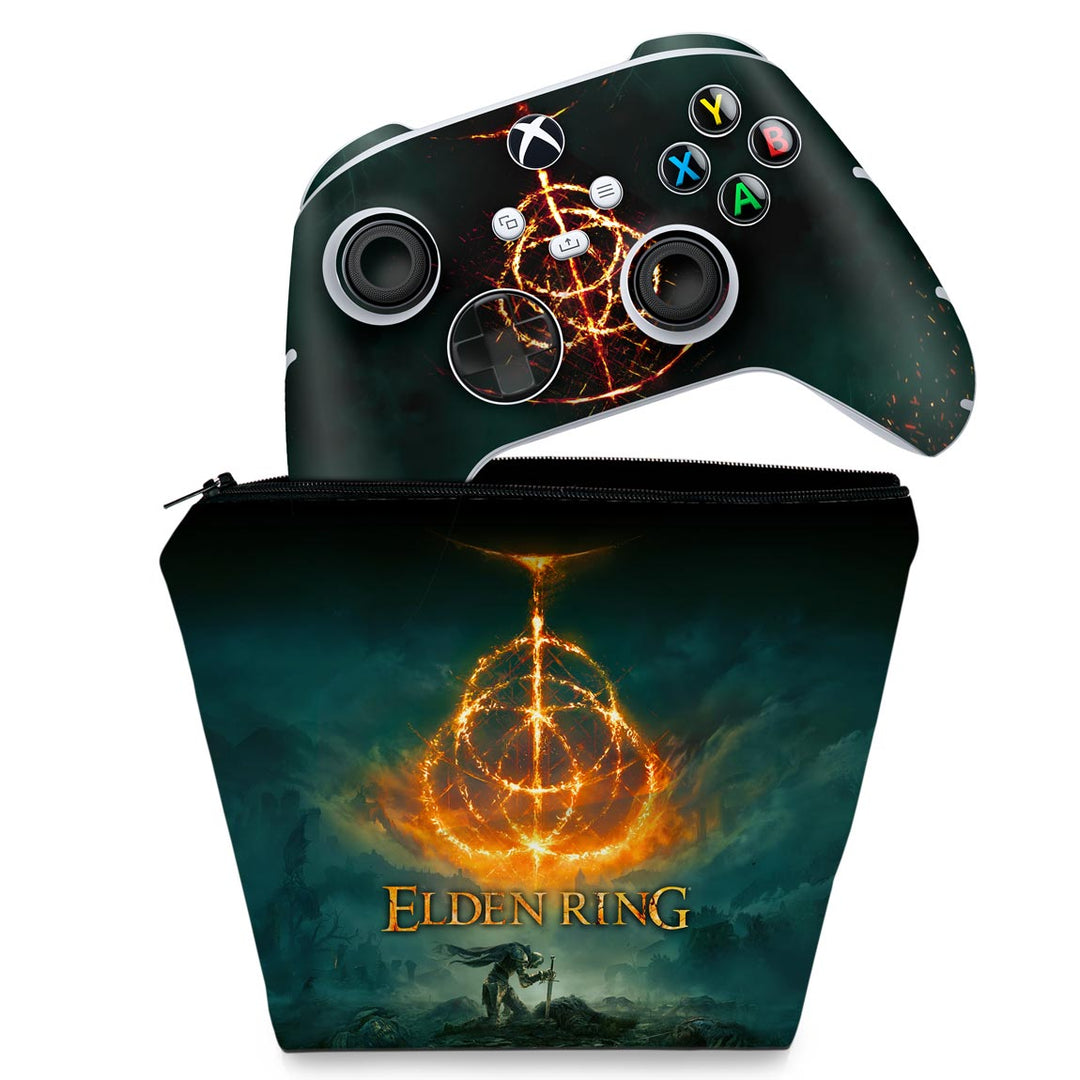 KIT Capa Case e Skin Anti-Rage Xbox Series S X Controle - Elden Ring - Pop Arte Skins