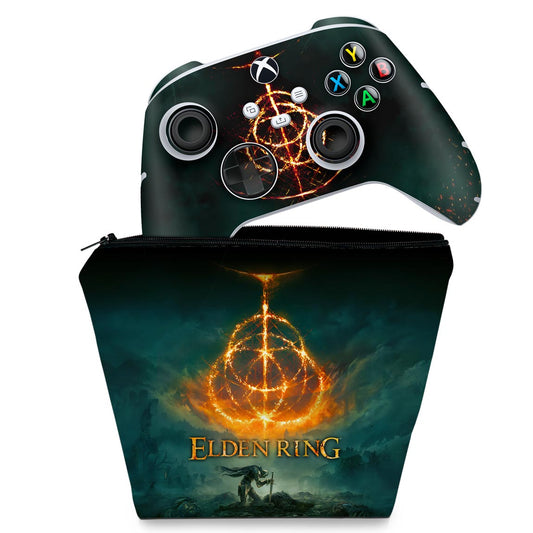 KIT Capa Case e Skin Anti-Rage Xbox Series S X Controle - Elden Ring