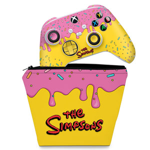 KIT Capa Case e Skin Anti-Rage Xbox Series S X Controle - The Simpsons - Pop Arte Skins