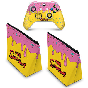 KIT Capa Case e Skin Anti-Rage Xbox Series S X Controle - The Simpsons - Pop Arte Skins - foto 2