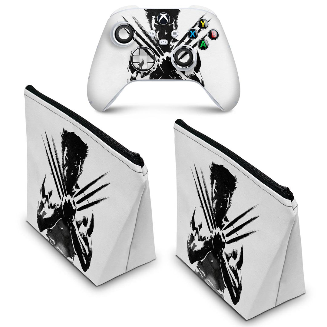 KIT Capa Case e Skin Anti-Rage Xbox Series S X Controle - Wolverine X-men - Pop Arte Skins - foto 2
