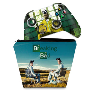KIT Capa Case e Skin Anti-Rage Xbox Series S X Controle - Breaking Bad - Pop Arte Skins