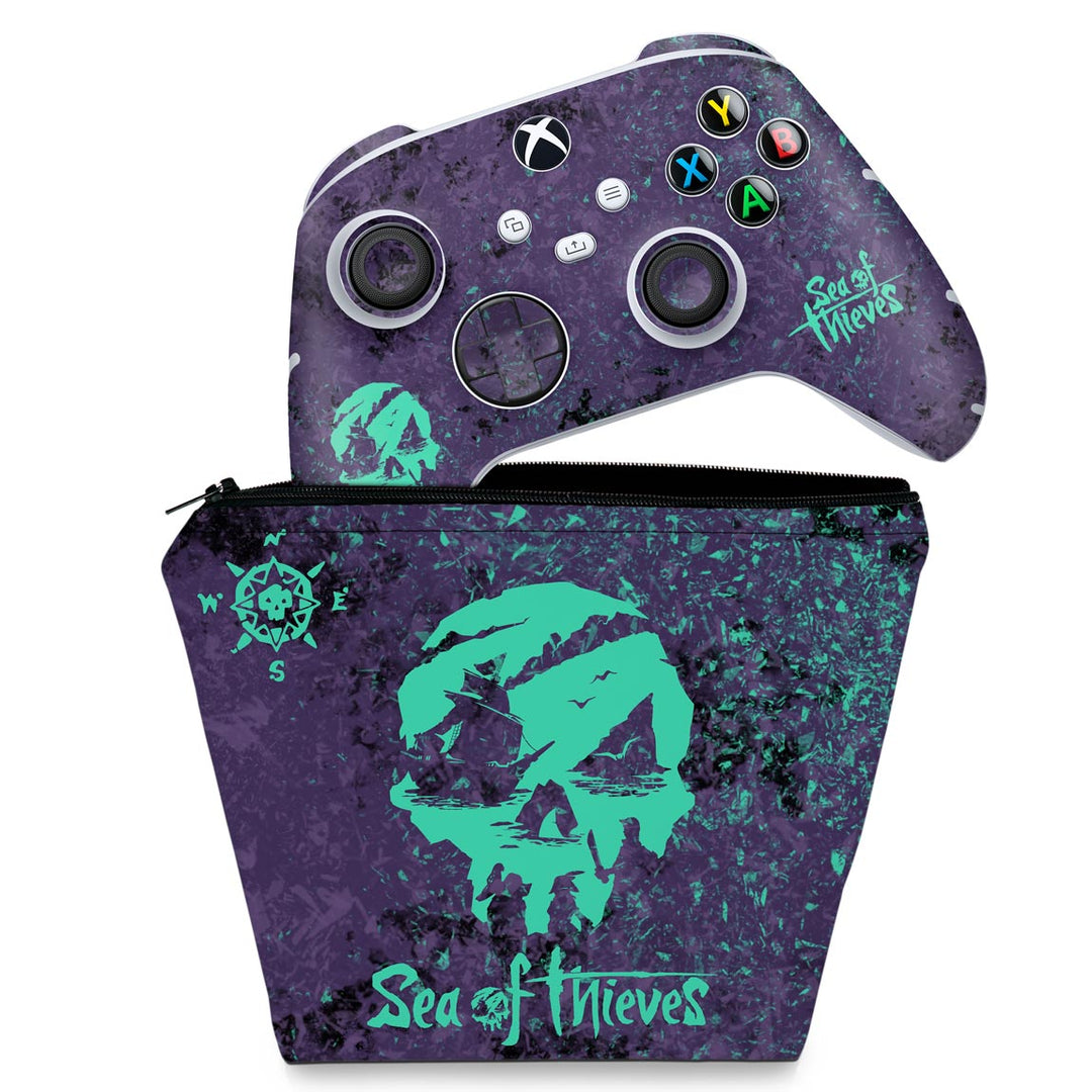 KIT Capa Case e Skin Anti-Rage Xbox Series S X Controle - Sea Of Thieves Bundle - Pop Arte Skins