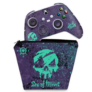 KIT Capa Case e Skin Anti-Rage Xbox Series S X Controle - Sea Of Thieves Bundle - Pop Arte Skins