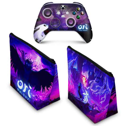 KIT Capa Case e Skin Anti-Rage Xbox Series S X Controle - Ori and the Will of the Wisps