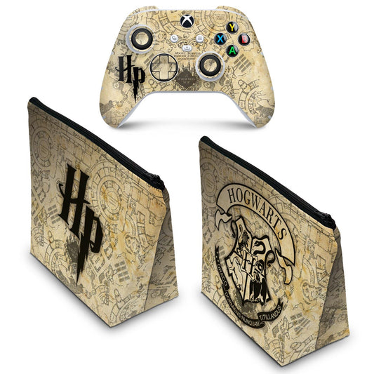 KIT Capa Case e Skin Anti-Rage Xbox Series S X Controle - Harry Potter