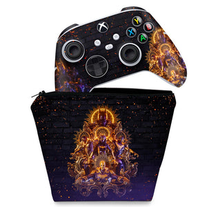 KIT Capa Case e Skin Anti-Rage Xbox Series S X Controle - Gotham Knights - Pop Arte Skins