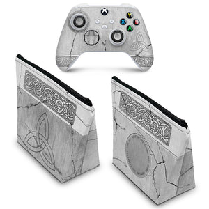 KIT Capa Case e Skin Anti-Rage Xbox Series S X Controle - Mjolnir Thor Amor e Trovão - Pop Arte Skins - foto 2