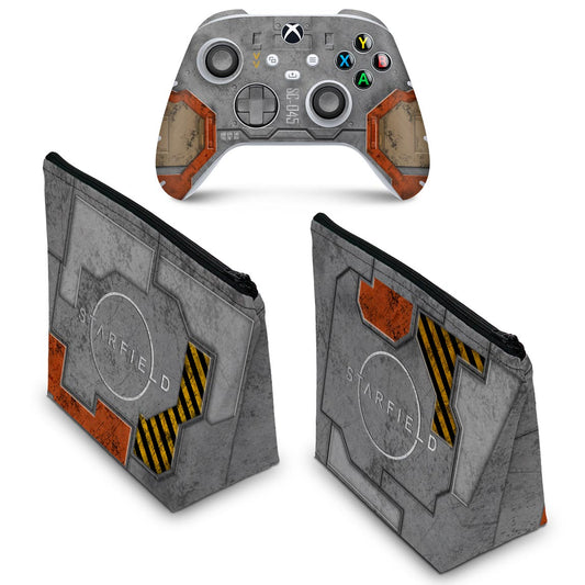 KIT Capa Case e Skin Anti-Rage Xbox Series S X Controle - Starfield
