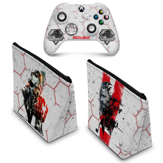 KIT Capa Case e Skin Anti-Rage Xbox Series S X Controle - Metal Gear Solid