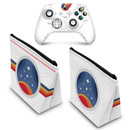 KIT Capa Case e Skin Anti-Rage Xbox Series S X Controle - Starfield Edition
