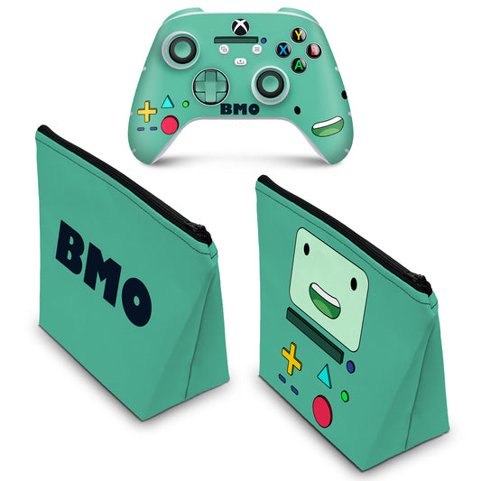 KIT Capa Case e Skin Anti-Rage Xbox Series S X Controle - BMO Hora de Aventura