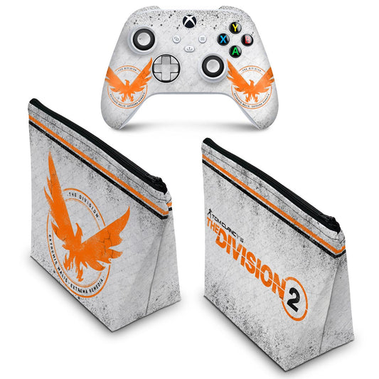 KIT Capa Case e Skin Anti-Rage Xbox Series S X Controle - The Division 2