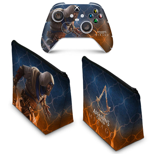 KIT Capa Case e Skin Anti-Rage Xbox Series S X Controle - Assassin's Creed Mirage