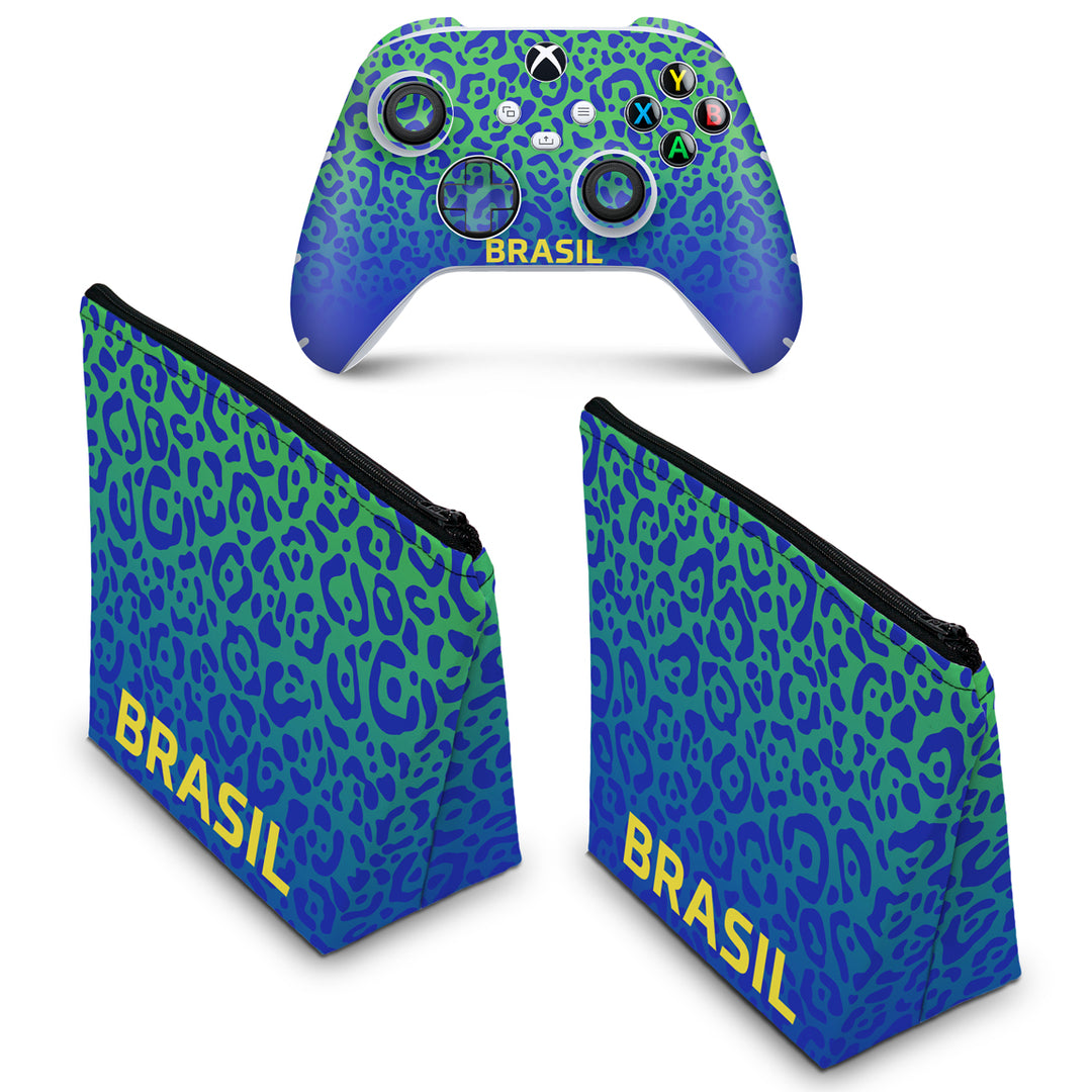 KIT Capa Case e Skin Anti-Rage Xbox Series S X Controle - Brasil - Pop Arte Skins - foto 2