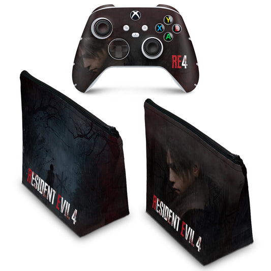KIT Capa Case e Skin Anti-Rage Xbox Series S X Controle - Resident Evil 4 Remake
