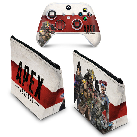 KIT Capa Case e Skin Anti-Rage Xbox Series S X Controle - Apex Legends